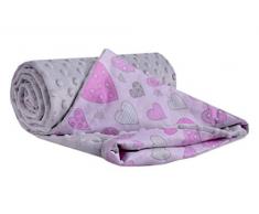 Medi Partners Couverture douillette multifonction double face pour poussette Gris 75 x 100 cm