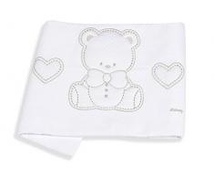 Italbaby Amore Couverture pour lit de bébé, Blanc