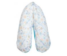 Flexofill 2008-1-580 - Coussin dallaitement avec housse - taille XL 190 x 40 cm - nuages, turquoise