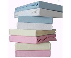 Dudu N Girlie Drap-housse 100% jersey de coton pour lit de bébé Bleu 50 x 100 cm