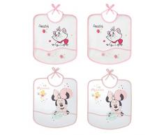 babyCalin Bavoir 1er Age Asst Minnie & Marie + Poche Impr 28 x 32 cm