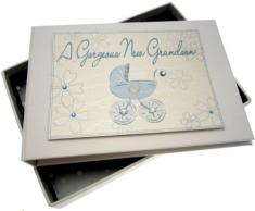 White Cotton Cards - Mini album photos - New Grand Son - Landau bleu