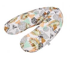 Rotho Babydesign Coussin dAllaitement Multi, 190 x 35 cm, Lavable en machine, Hypoallergénique, Modern Paradise