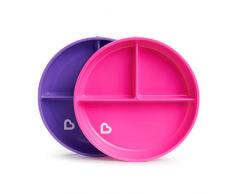 Munchkin Assiettes à Compartiments avec Ventouse, Rose/Violet