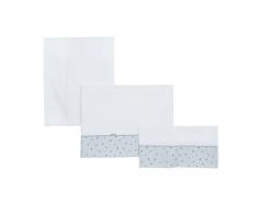 Jeu Parure de Lit Stela Bleu 120 x 180 cm 3 Pièces