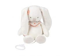 Nattou Peluche Musicale Lapin Mia, Mia et Basile, 28 x 14 x 9 cm, Blanche