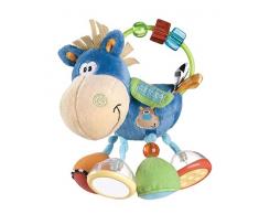 Playgro - 40016 - Hochet Multi-activités Âne, À partir de 3 Mois, Sans BPA, Playgro Toy Box Pferd Clip Clop, Bleu/Multicolore