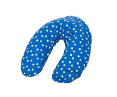 Kuli-Muli 6214 Housse de protection pour coussin de nuque Motif pois Bleu