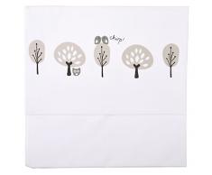 TIS Lifestyle 1212.301 Drap de Lit Blanc/Beige