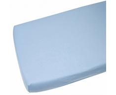 Lit pour bébé 100% coton jersey Drap-housse 140 x 70 cm Bleu