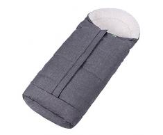 LULANDO CHANCELIÈRE D’HIVER IMPERMÉABLE POUR LA POUSSETTE DE BÉBÉ, protection pour la poussette, produit pour bébé, qualité supérieure, 100 % polyester, 100 % polyester non-tissé antiallergique - gris