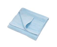 Couverture bébé en molleton de coton Hippychick – Bleu pâle – 100 x 150 cm