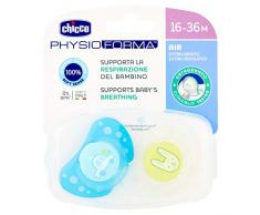 Chicco Physio Air Sucette en Silicone 2 Pièces 12+ Mois, Couleurs Assorties