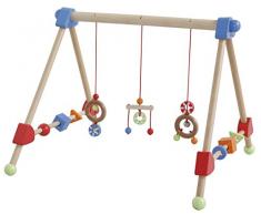 roba Arc activités en bois et MDF laqué, pour apprendre à agripper et développer les sens, avec 3 éléments de jeu suspendue réglables en hauteur et jouets pour bébé en bois, HxLxP: 48x61x59cm.