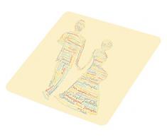 Feel Good Art WEDDING-COASTER-01IT Dessous de Verre Extra Brillant Motif typographique Moderne 12 x 12 cm Multicolore