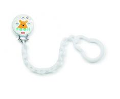 Nuk Disney Winnie lOurson Sucette avec Clip pour une Fixation sûre de la Sucette à Bébé Vêtements, Modèle Assorti