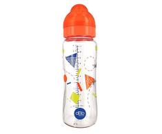dBb Remond Biberon Verre L.O Motif Géométrie Système Orange Translucide 330 ml
