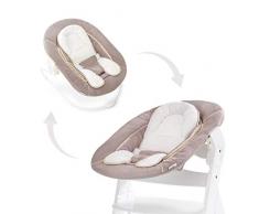 Hauck Alpha Bouncer 2 en 1 pour nouveau-né,hamac en tissu doux, combinable avec une chaise en bois évolutive, Alpha+ et Beta+y compris le réducteur, le fauteuil à bascule, Strech Beige