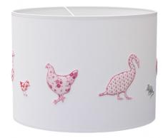Taftan Suspension Animaux de la ferme blanc/rose (35 cm de diamètre) - Blanc/rose
