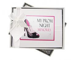 White Cotton Cards PN1S Album photo My Prom Night Memories Motif chaussure noire