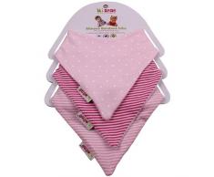 Minene Lot de 3 bavoirs bandanas pour fille