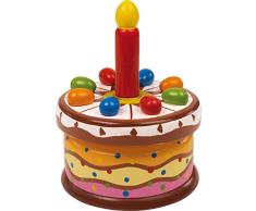 small foot 2483 Boîte à musique «Gâteau d‘anniversaire», joue la mélodie Joyeux anniversaire, à partir de 3 ans