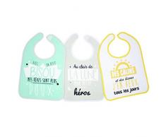 Babycalin Lot de 3 Bavoirs 1Er Âge