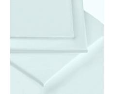 Blueberryshop Luxurious micropeluche microfibre/profond en double Drap de lit, 23 cm, Blanc