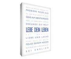 Little Helper lvdp128–04rg Feel Good Art Décoration murale toile, 30 x 20 CM, bleu avec blanc