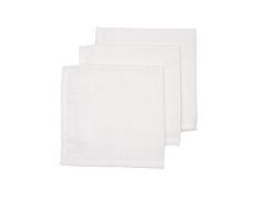 Meyco 457000 Lot de 3 serviettes de toilette 100% coton Blanc 30 x 30 cm