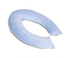 DOMIVA Coussin de Maternité Bicolore 180cm Perle/Bleu