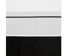 Meyco Lot 413006 Petit drap plat avec bordure, 75 x 100 cm, noir/blanc