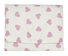 Happy Way Matelas à langer unisexe Motif cœurs Rose
