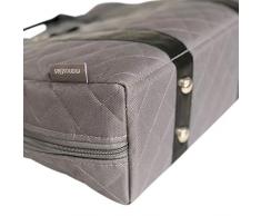 Manostiles Sac à langer en cuir Motif danois Gris