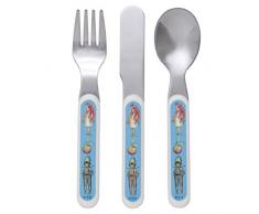 Rätt Start Soleil Oeuf personnage Ensemble de couverts, 3 pièces