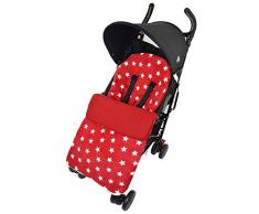 Polaire Chancelière/Cosy orteils Compatible avec poussette Quinny Buzz Moodd Mura Zapp étoile rouge