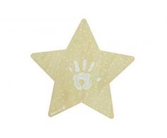 Baby Art My Baby Star Lampe à LED avec kit empreintes de bébé et enfant, veilleuse personnalisable avec empreinte mains et pieds de bébé, couleur crème