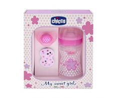 Chicco 20711610000 Set Naissance Biberon + Sucette + Attache
