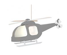 R&M Coudert Hélicoptère Lampe Suspension Enfant Gris