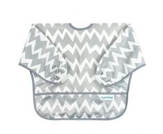 Hippychick Bumkins Bavoir avec Manches Chevron Gris