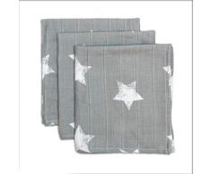 Briljant Baby Lot de 3 gants de toilette hydrophilen pour bébé et enfant Gris