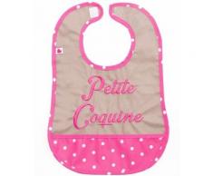 Bb&Co Petite Coquine Bavoir en Coton Enduit avec Poche