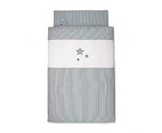 Sterntaler Parure de Lit pour Enfants, Coussin et Couverture, Motif étoiles, Taille : 135 x 100 cm, Gris