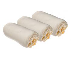 Easy Dort Pack de 3 Draps Housse en Coton Nature 40 x 80 cm Extensible à 40 x 90 cm