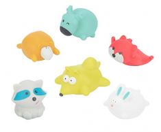 Badabulle Rigolos Splash Montagne Jouets de Bain Gicleurs Lot de 6 Pièces