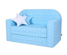 Lulando Classic Canapé/fauteuil pour enfant - Fonction lit - Pour dormir et jouer - Motif petites étoiles