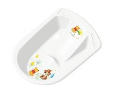 Plastorex - 8432 - Baignoire Ergonomique à Vidange - Décor Winnie - Blanc