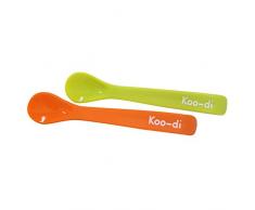 Koo-di Cuillères en silicone (Vert citron/orange)