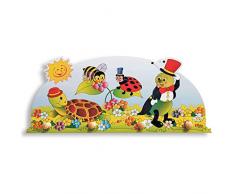 Dida - Porte-Manteaux Enfant – Animaux - Porte Manteau Mural en Bois pour Chambres denfant et bébé