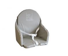 Looping Coussin de Chaise avec Sangles en PVC Gris Clair